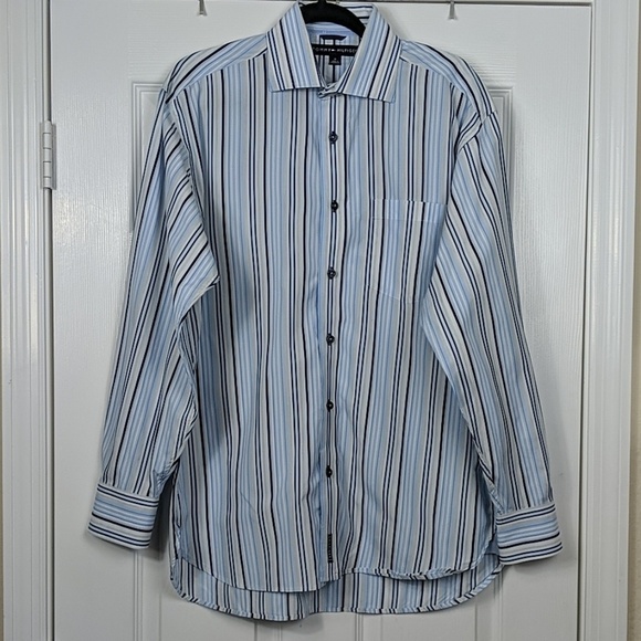 Men's TOMMY HILFIGER Striped Button Down S… - Picture 1 of 7